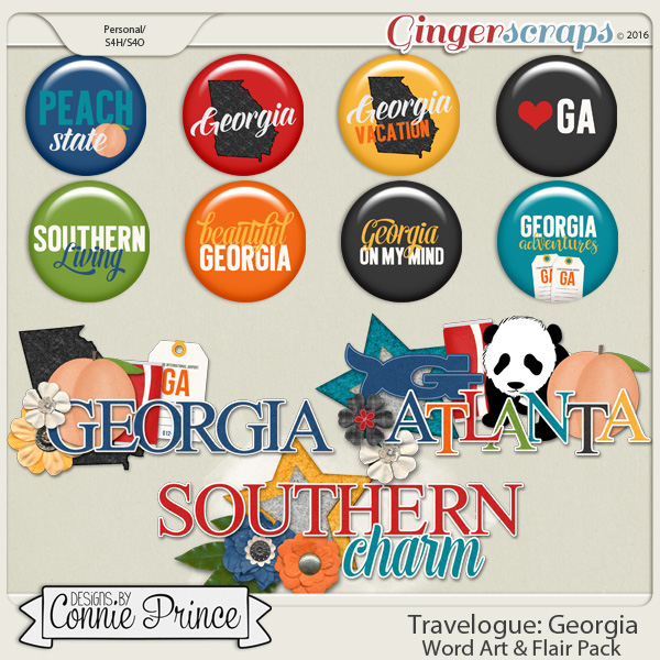 Travelogue Georgia - Word Art & Flair Pack