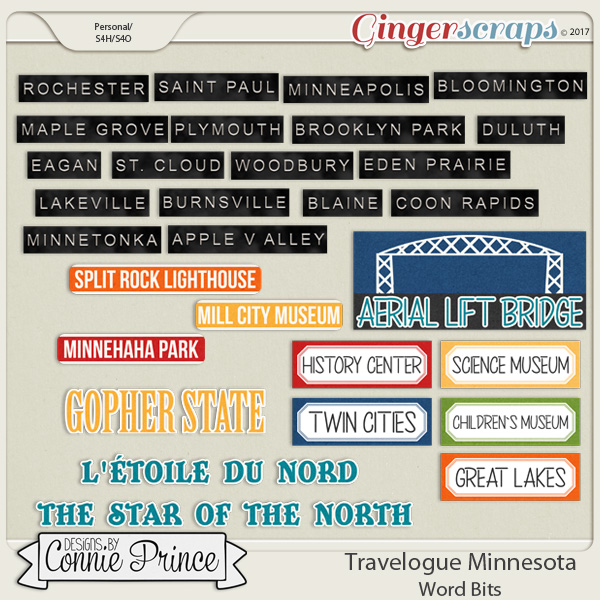 Travelogue Minnesota - Word Bits