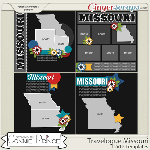 Travelogue Missouri - 12x12 Temps (CU Ok) by Connie Prince