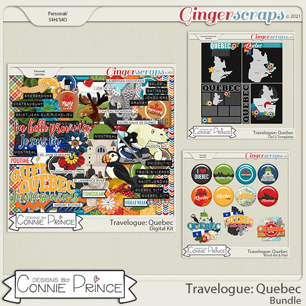 Travelogue Quebec Canada - Bundle Pack by Connie Prince