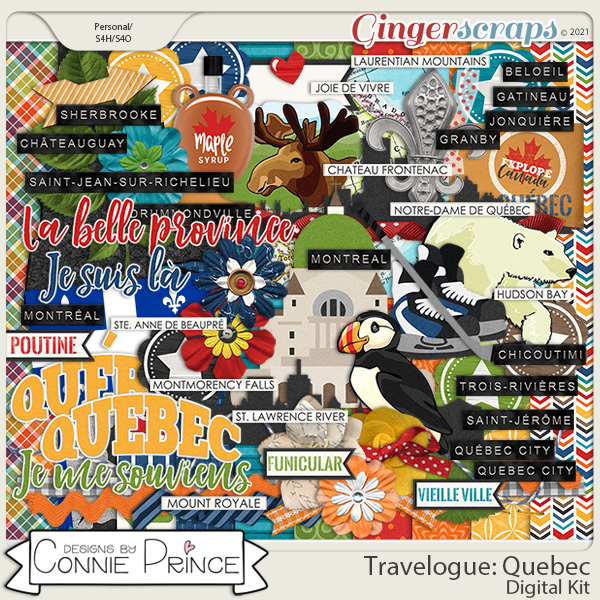 Travelogue Quebec Canada - Kit by Connie Prince