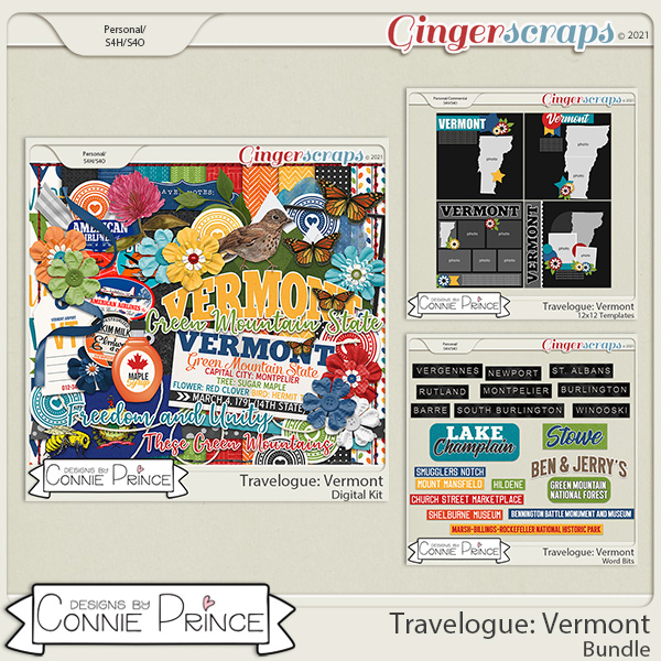 Travelogue Vermont - Bundle Pack by Connie Prince