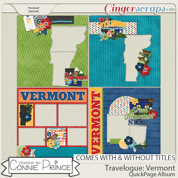 Travelogue Vermont - Quick Pages by Connie Prince