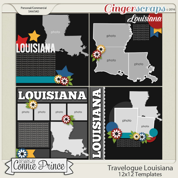 Travelogue Louisiana - 12x12 Temps (CU Ok)