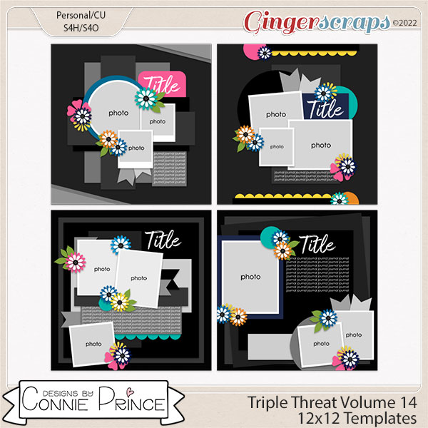 Triple Threat Volume 14 - 12x12 Temps (CU Ok) by Connie Prince