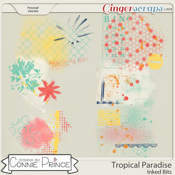 Tropical Paradise - Inked Bits by Connie Prince