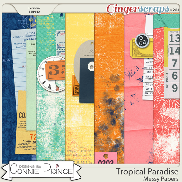 Tropical Paradise - Messy Papers by Connie Prince
