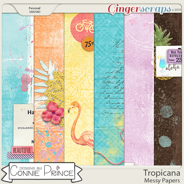 Tropicana - Messy Papers by Connie Prince