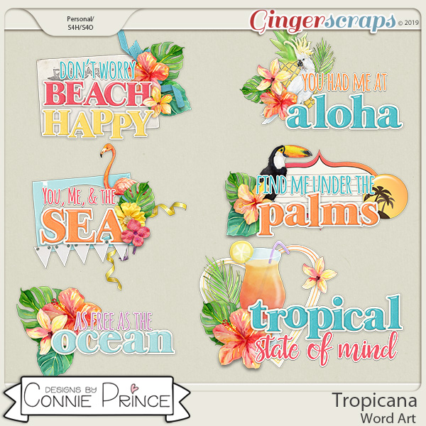 Tropicana - Word Art Pack by Connie Prince