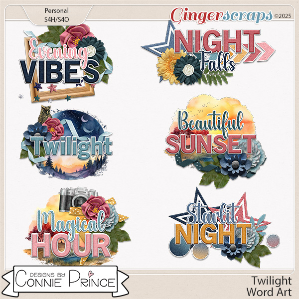 Twilight - Word Art Pack by Connie Prince