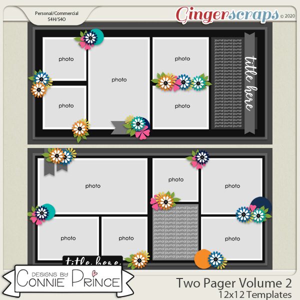 Two Pager Volume 2 - 12x12 Temps (CU Ok) by Connie Prince