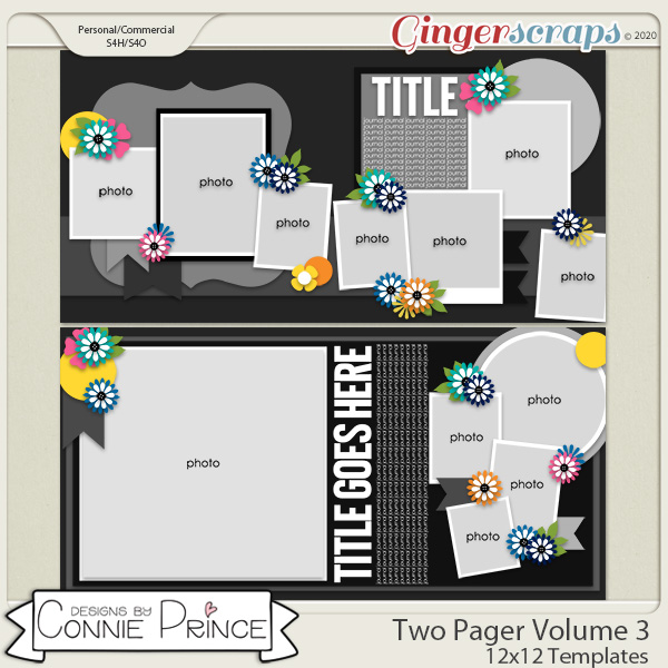 Two Pager Volume 3 - 12x12 Temps (CU Ok) by Connie Prince