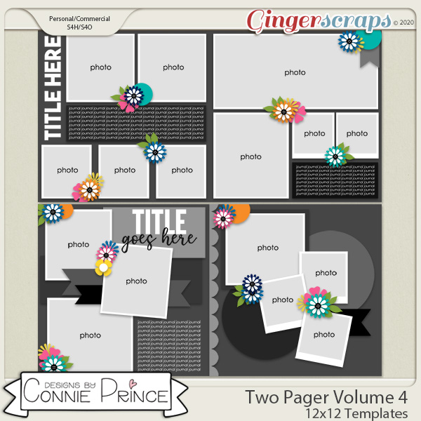 Two Pager Volume 4 - 12x12 Temps (CU Ok) by Connie Prince