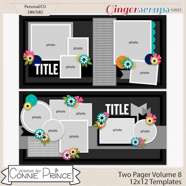 Two Pager Volume 8  - 12x12 Temps (CU Ok) by Connie Prince