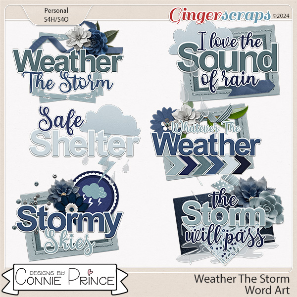 Weather The Storm - Word Art Pack by Connie Prince