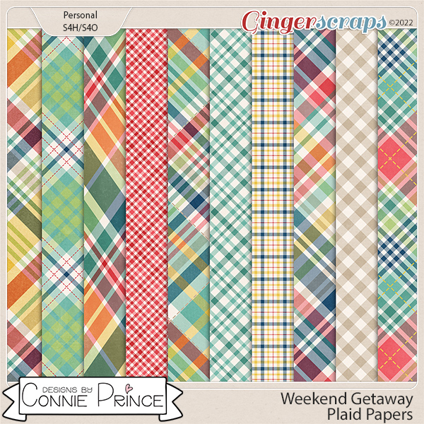 Weekend Getaway  - Plaid Papers by Connie Prince