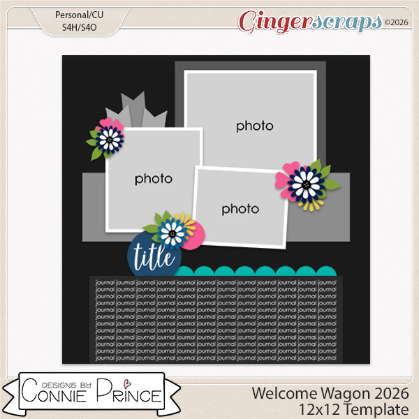 Welcome Wagon 2026 - 12x12 Template by Connie Prince