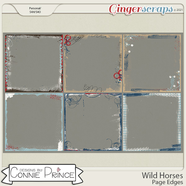 Wild Horses  - Page Edges by Connie Prince
