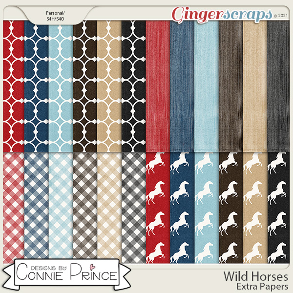 Wild Horses  - Extra Papers by Connie Prince