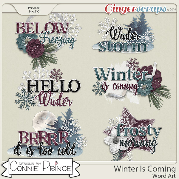 Winter Is Coming - Word Art Pack by Connie Prince