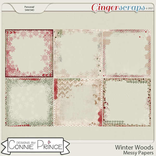 Winter Woods  - Page Edges by Connie Prince