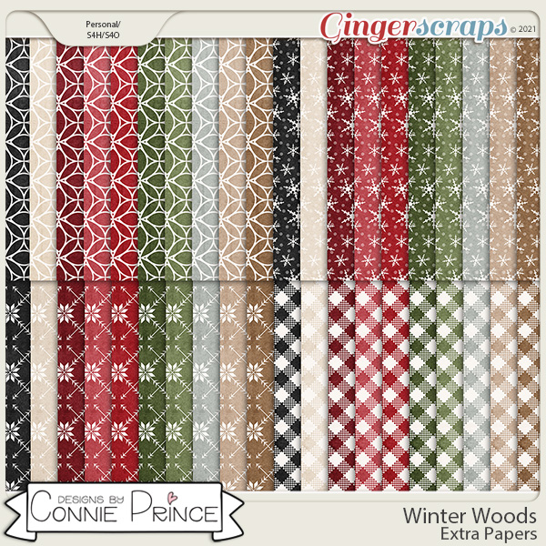 Winter Woods  - Extra Papers by Connie Prince