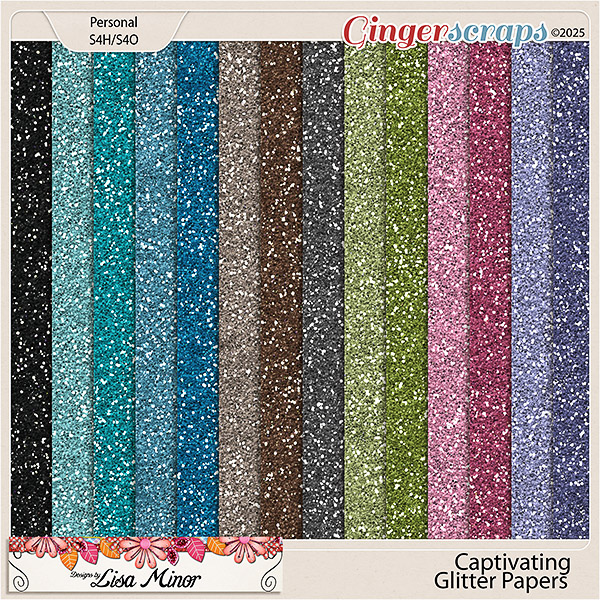 Captivating Glitter Papers from Designs by Lisa Minor
