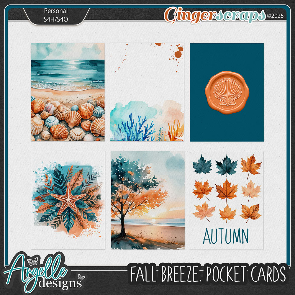 Fall Breeze Pocket Cards by Angelle Designs 