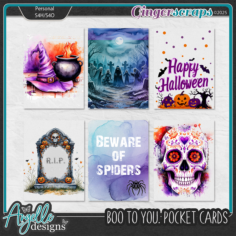 Boo to you Pocket Cards by Angelle Designs 
