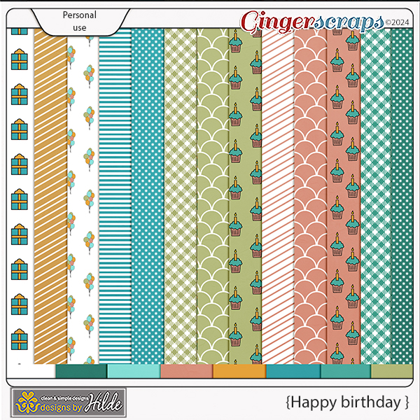 Happy birthday paper pack by Designs by Hilde