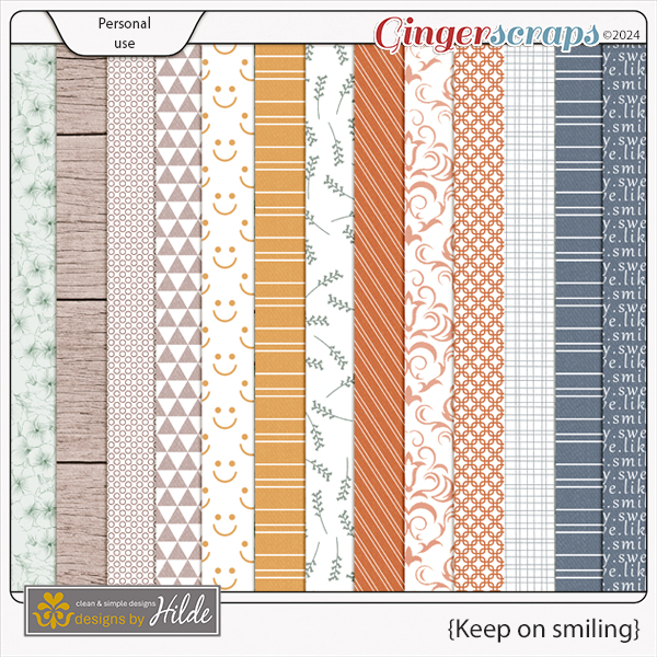 Keep on smiling paper pack by Desings by Hilde