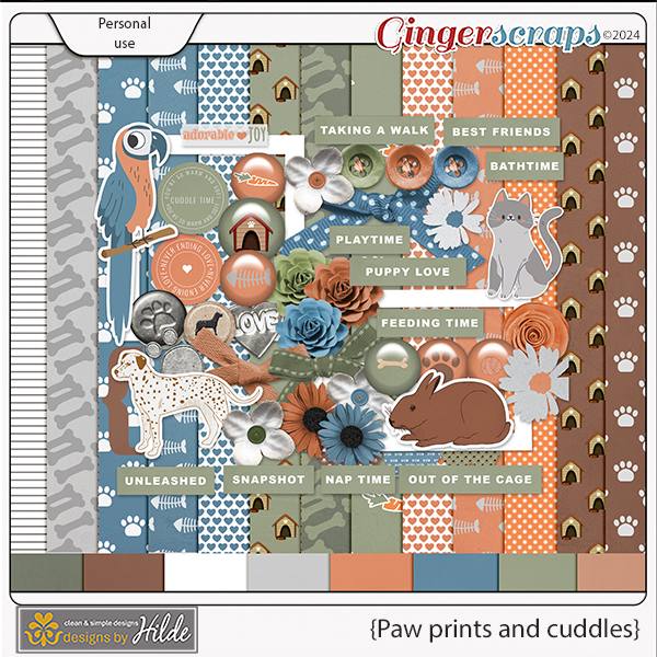 Paw prints and cuddles kit by Designs by Hilde