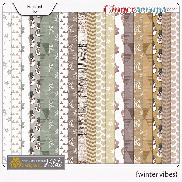 Winter vibes paper pack by Desings by Hilde