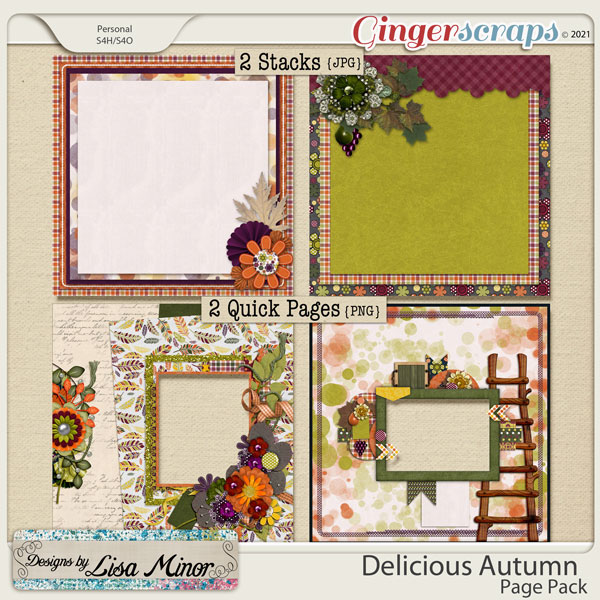 Delicious Autumn Page Pack from Designs by Lisa Minor