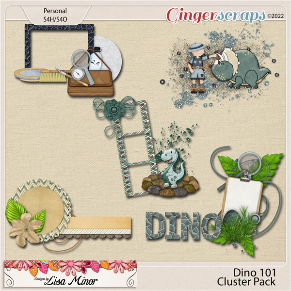 Dino 101 Cluster Pack from Designs by Lisa Minor