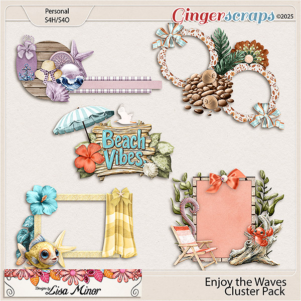 Enjoy the Waves Cluster Pack from Designs by Lisa Minor