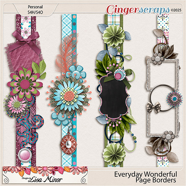 Everyday Wonderful Page Borders from Designs by Lisa Minor