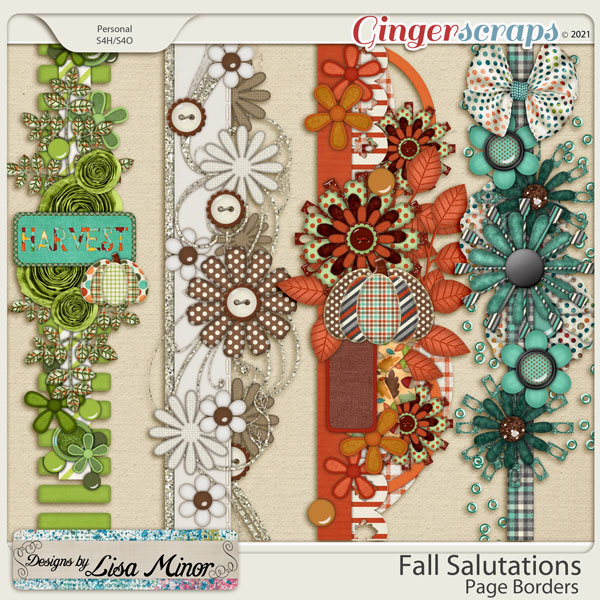 Fall Salutations Page Borders from Designs by Lisa Minor