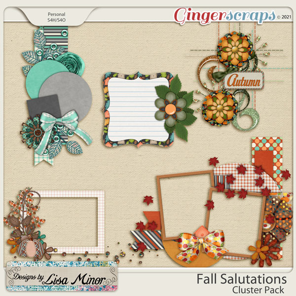 Fall Salutations Cluster Pack from Designs by Lisa Minor