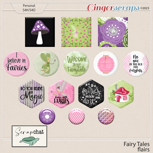 Fairy Tales Flairs by ScrapChat Designs