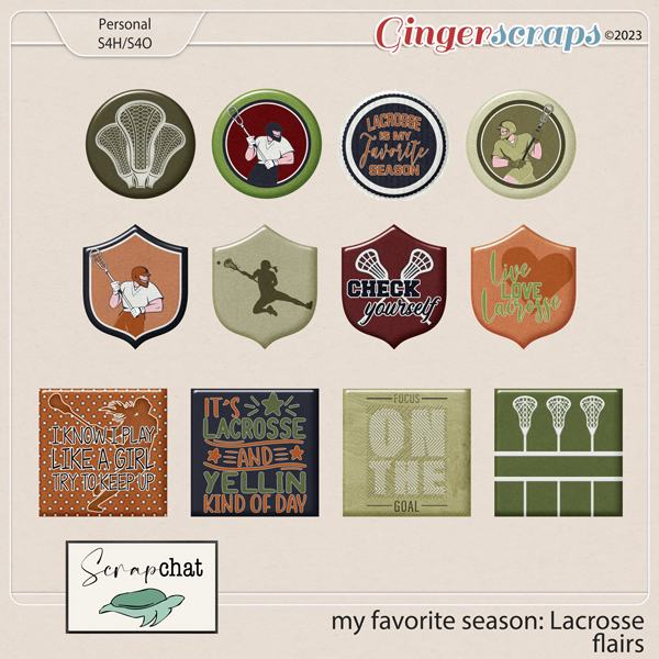 My Favorite Season: Lacrosse Flairs by ScrapChat Designs