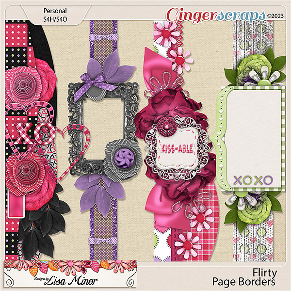 Flirty Page Borders from Designs by Lisa Minor