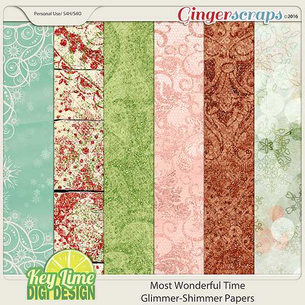 Most Wonderful Time - Shimmer Glimmer Papers 