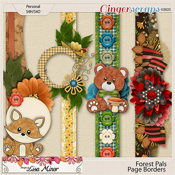 Forest Pals Page Borders from Designs by Lisa Minor