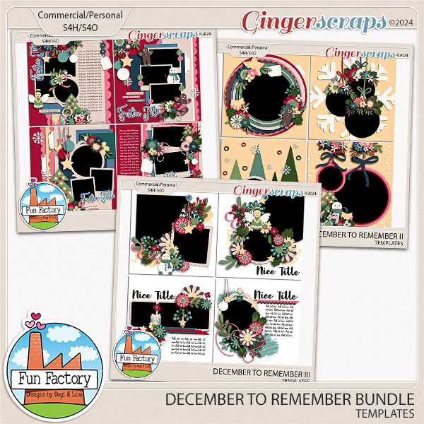 December to Remember Bundle - Templates by Fun Factory