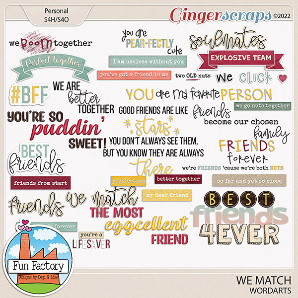 We Match - Word Arts by Fun Factory