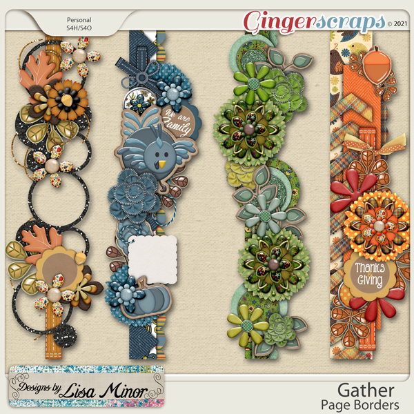 Gather Page Borders from Designs by Lisa Minor