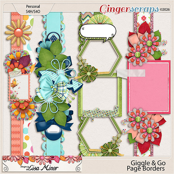 Giggle and Go Page Borders from Designs by Lisa Minor