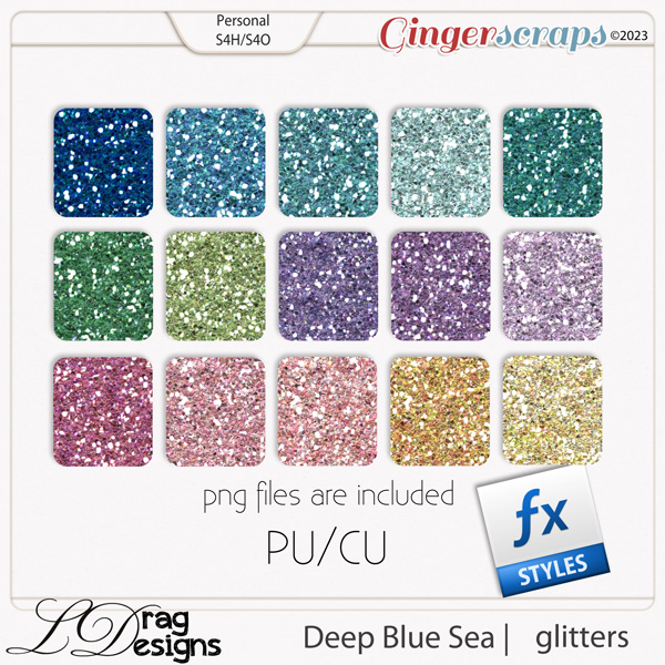 Deep Blue Sea: Glitterstyles by LDragDesigns