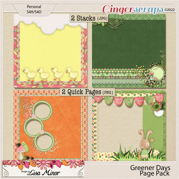 Greener Days Page Pack from Designs by Lisa Minor